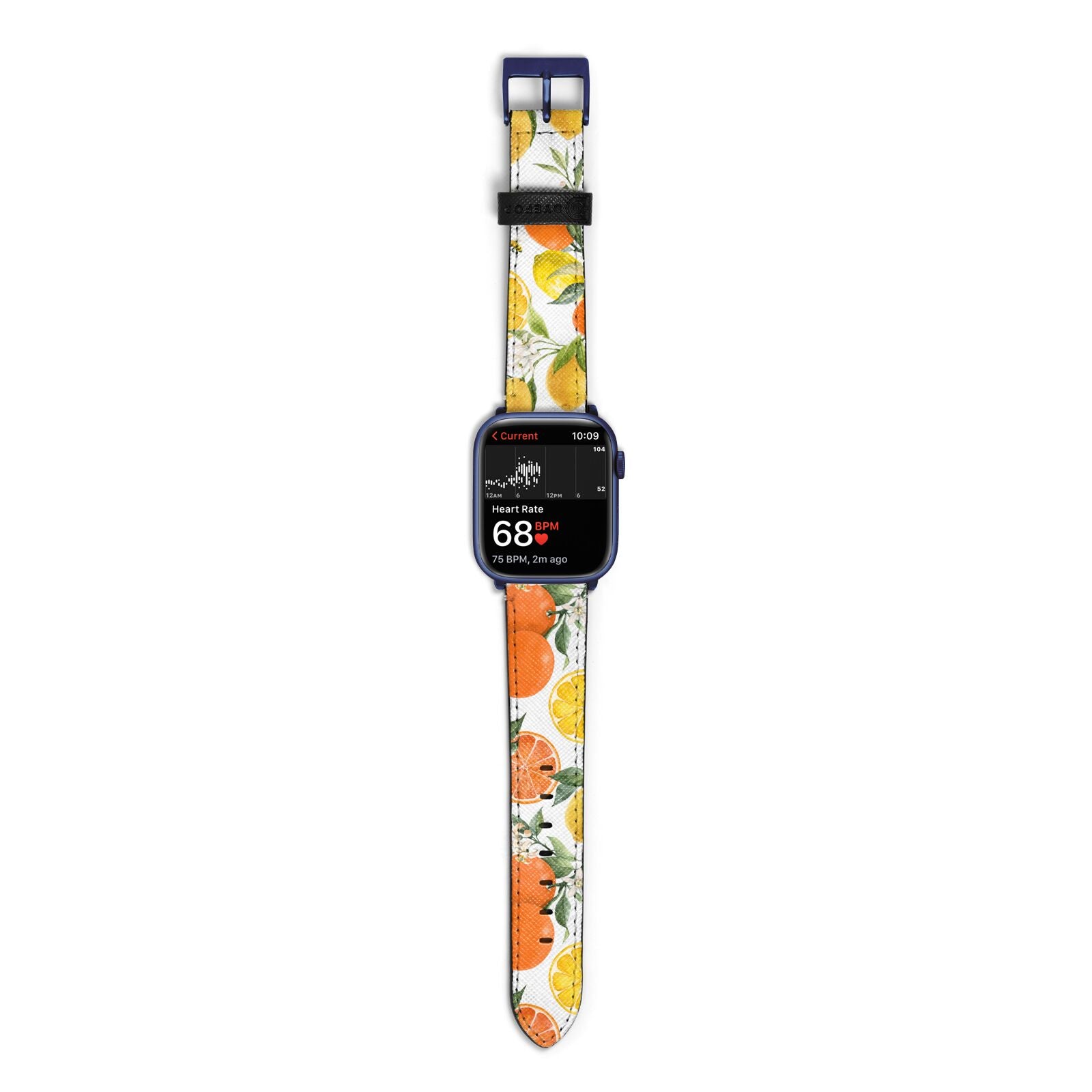 Lemons and Oranges Apple Watch Strap Size 38mm with Blue Hardware