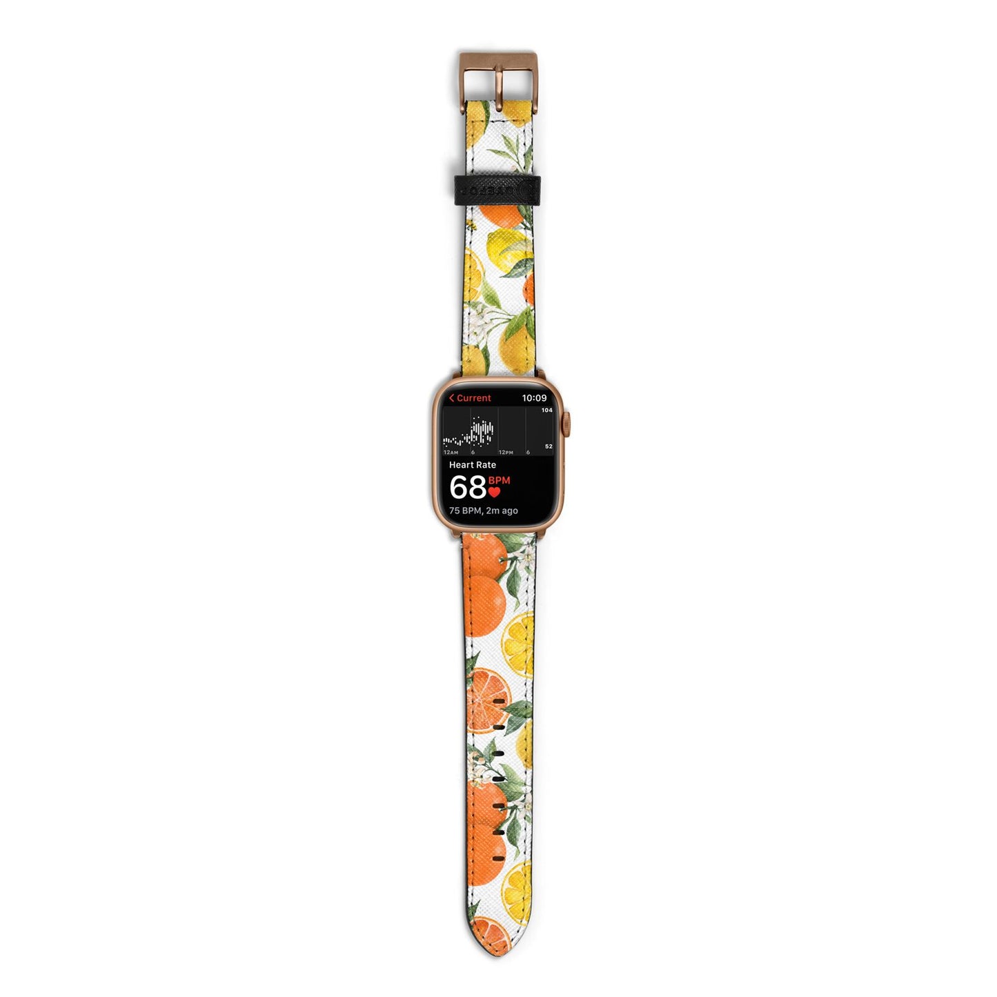 Lemons and Oranges Apple Watch Strap Size 38mm with Gold Hardware
