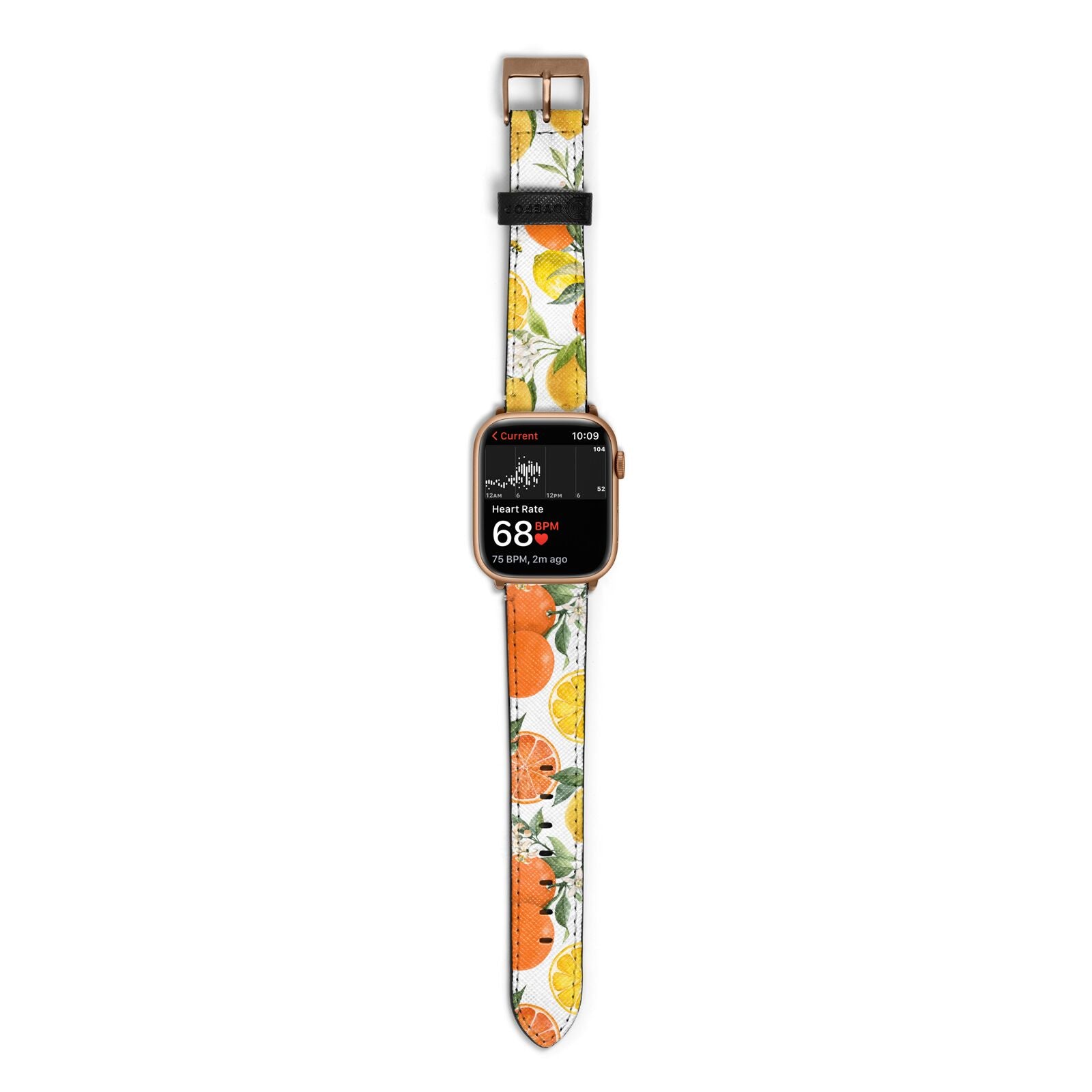 Lemons and Oranges Apple Watch Strap Size 38mm with Gold Hardware