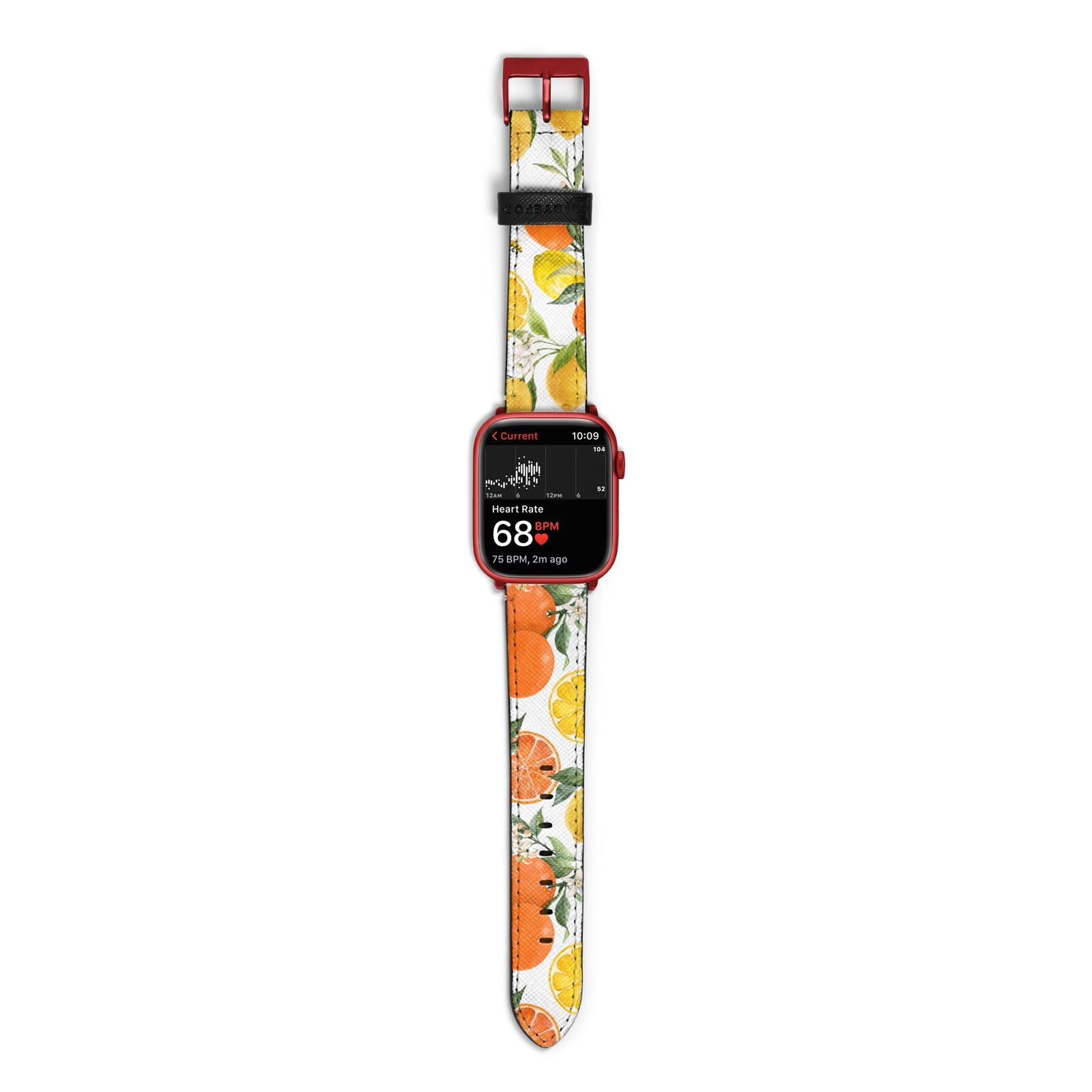 Lemons and Oranges Apple Watch Strap Size 38mm with Red Hardware
