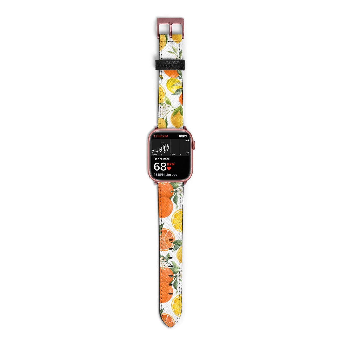 Lemons and Oranges Apple Watch Strap Size 38mm with Rose Gold Hardware