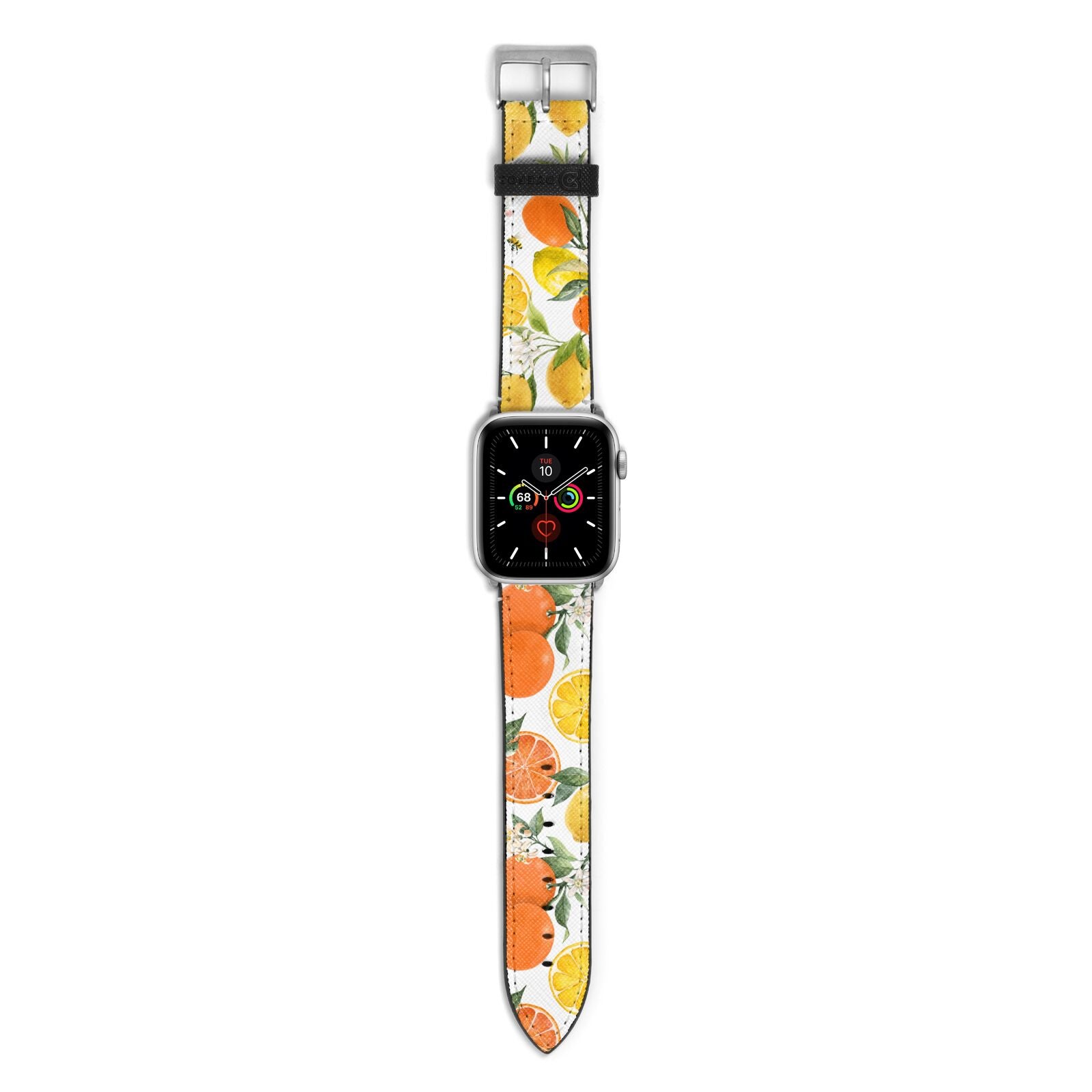 Lemons and Oranges Apple Watch Strap with Silver Hardware