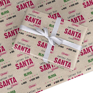 Letters to Santa Personalised Wrapping Paper
