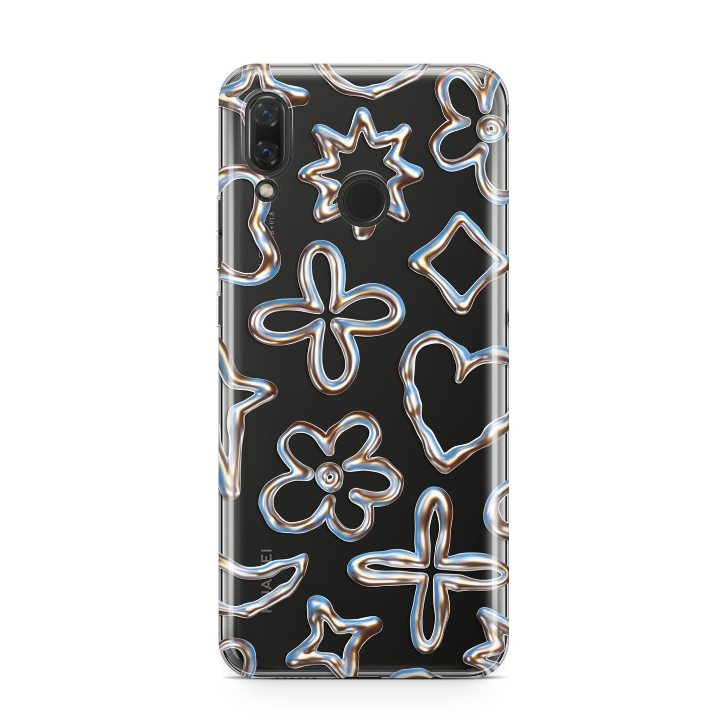 Liquid Chrome Doodles Huawei Nova 3 Phone Case