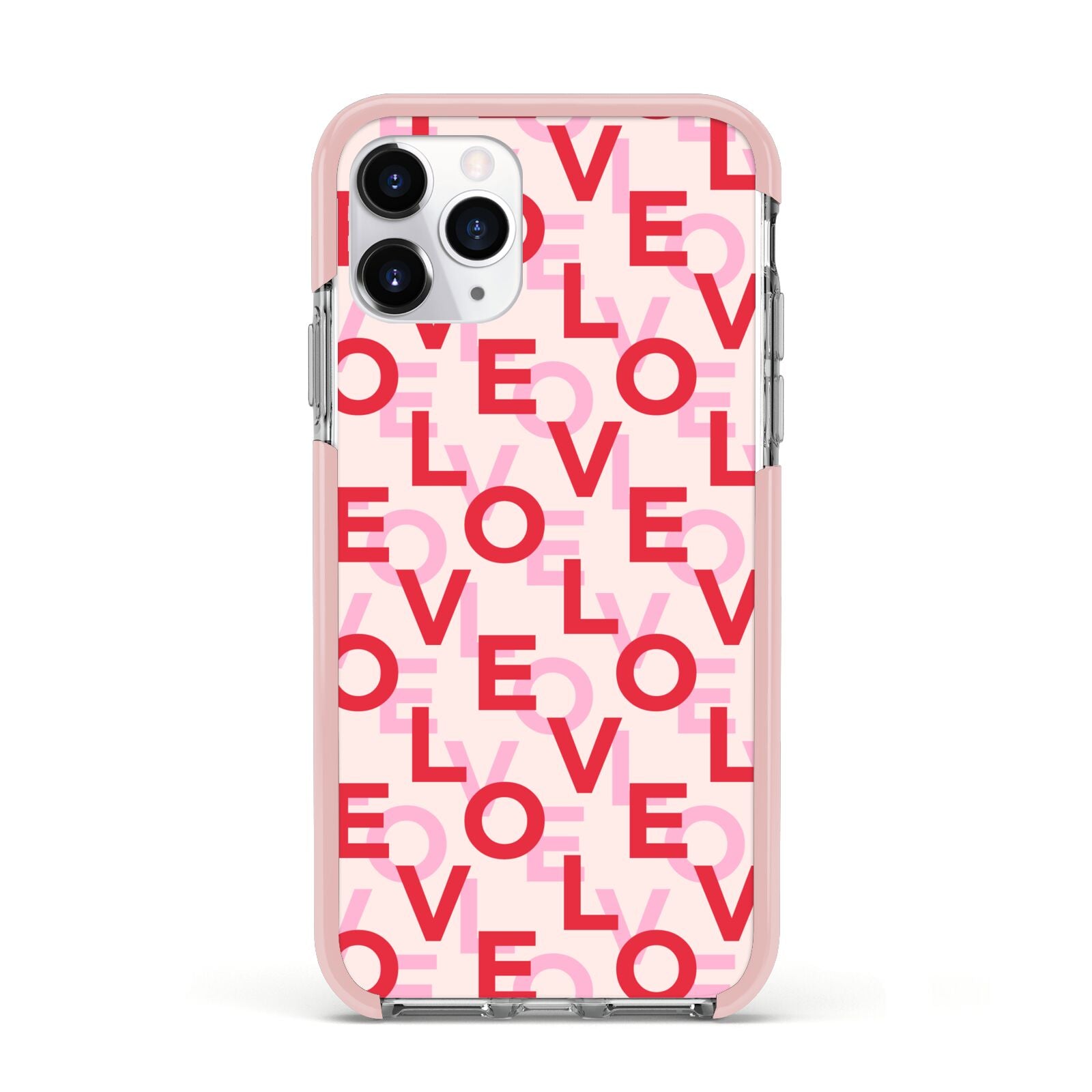 Love Valentine Apple iPhone 11 Pro in Silver with Pink Impact Case