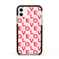 Love Valentine Apple iPhone 11 in White with Black Impact Case