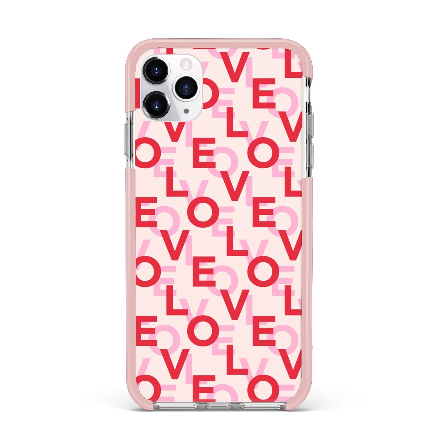 Love Valentine iPhone 11 Pro Max Impact Pink Edge Case