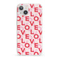 Love Valentine iPhone 13 Clear Bumper Case