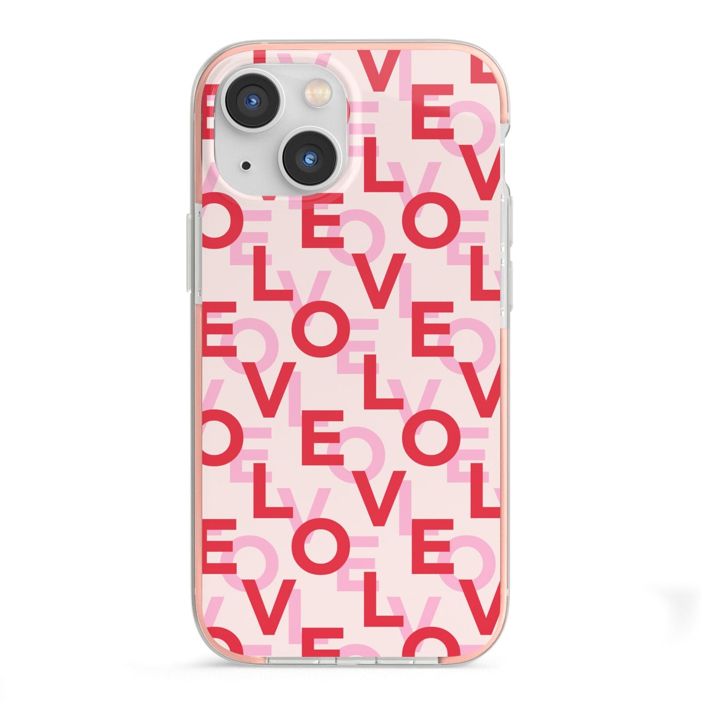 Love Valentine iPhone 13 Mini TPU Impact Case with Pink Edges