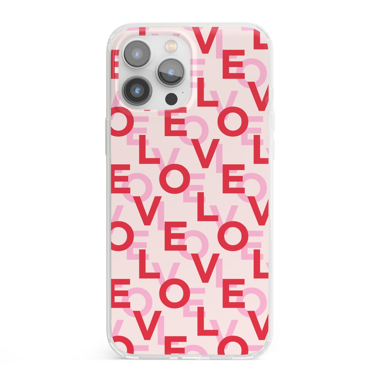 Love Valentine iPhone 13 Pro Max Clear Bumper Case