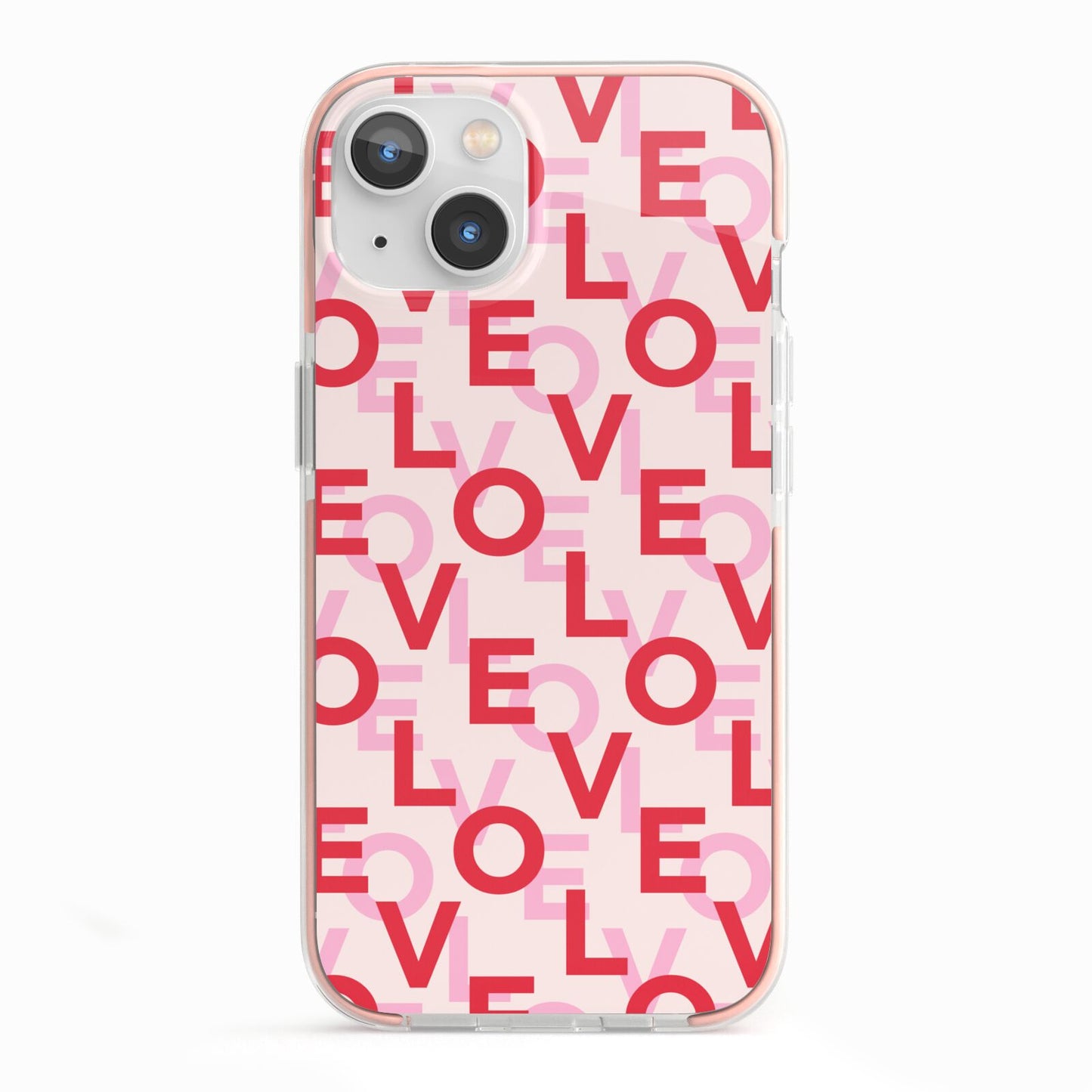 Love Valentine iPhone 13 TPU Impact Case with Pink Edges