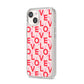 Love Valentine iPhone 14 Clear Tough Case Starlight Angled Image