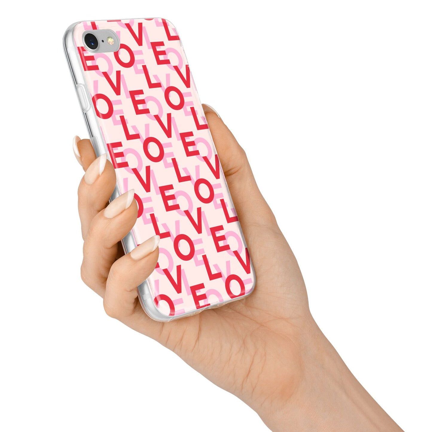 Love Valentine iPhone 7 Bumper Case on Silver iPhone Alternative Image
