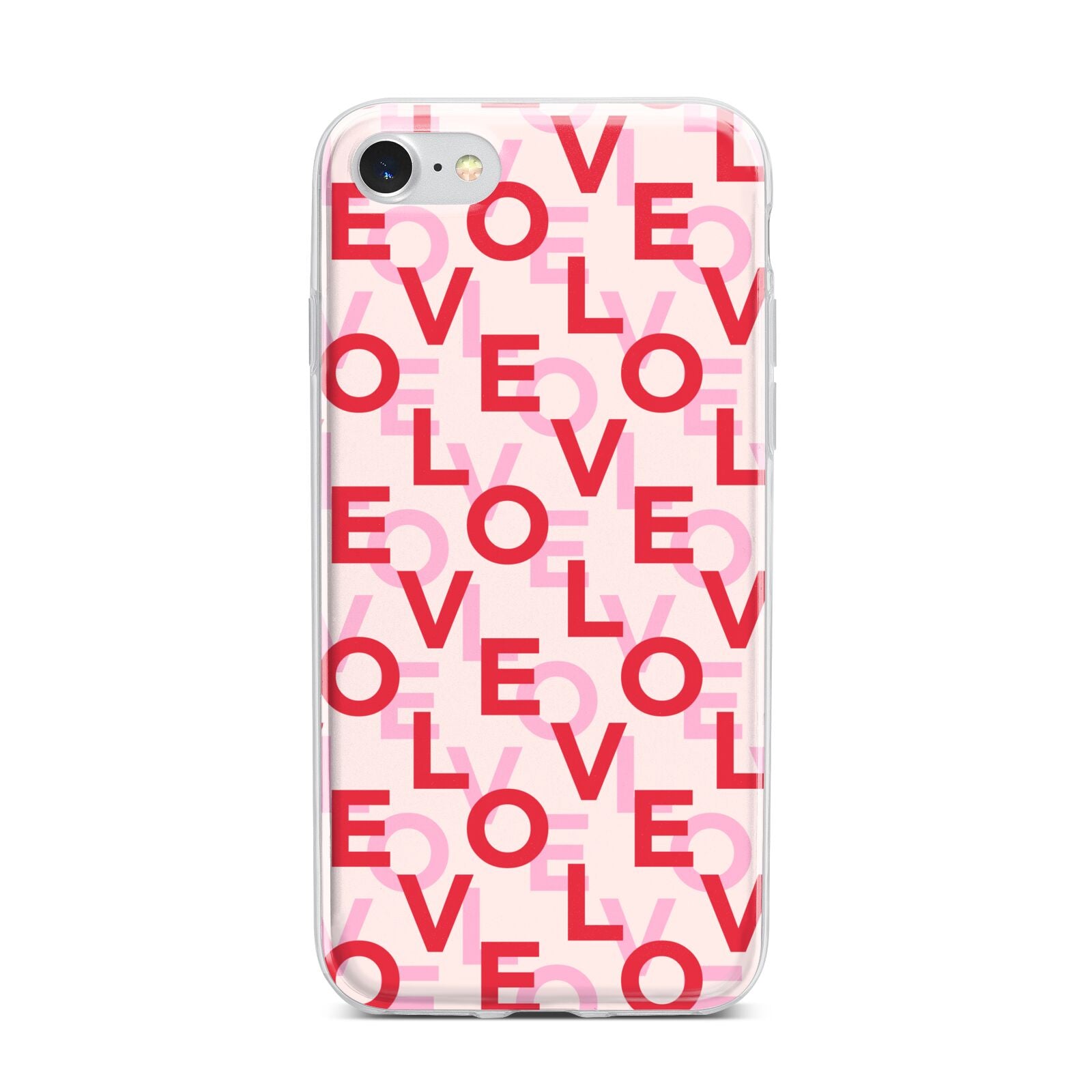 Love Valentine iPhone 7 Bumper Case on Silver iPhone