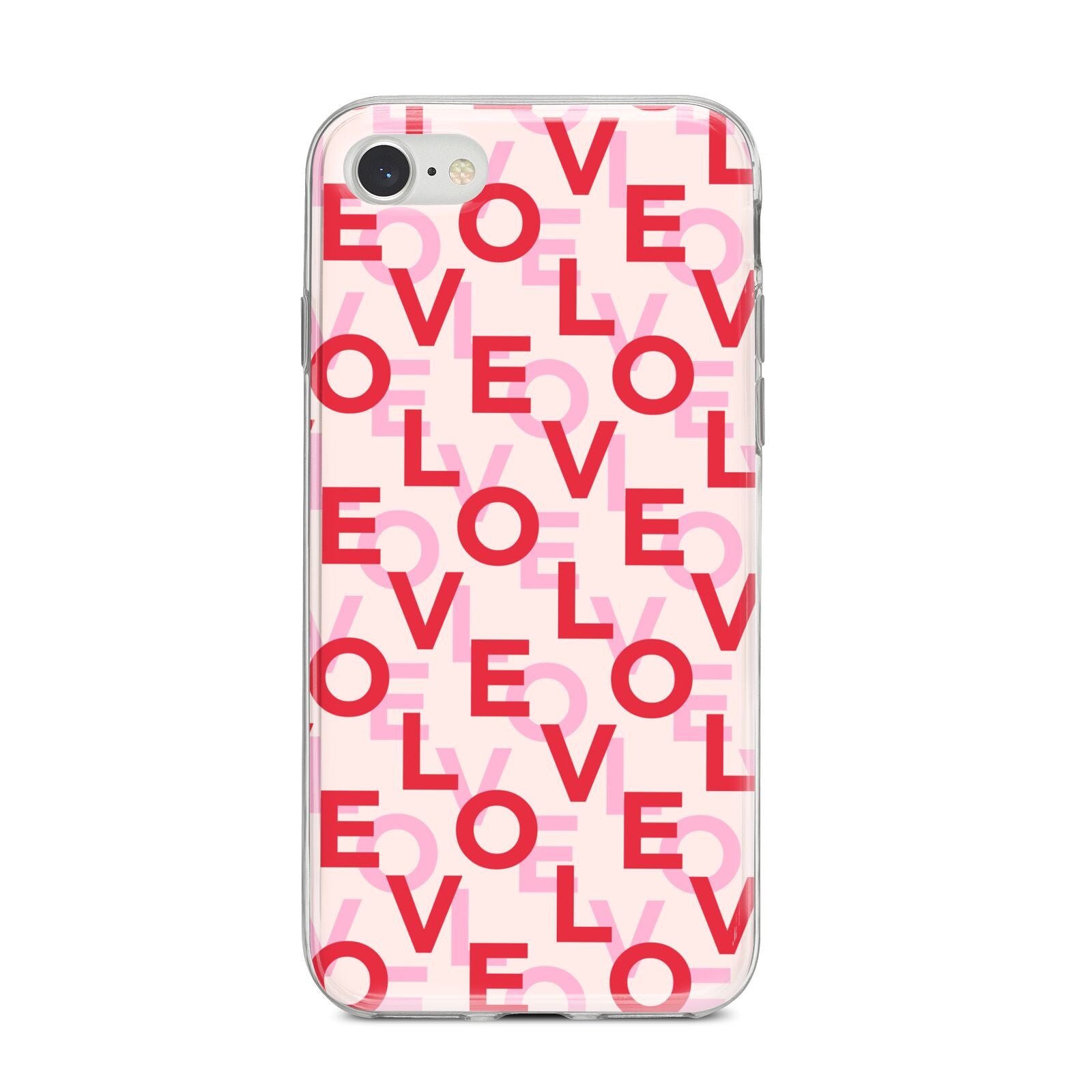 Love Valentine iPhone 8 Bumper Case on Silver iPhone