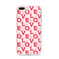 Love Valentine iPhone 8 Plus Bumper Case on Silver iPhone