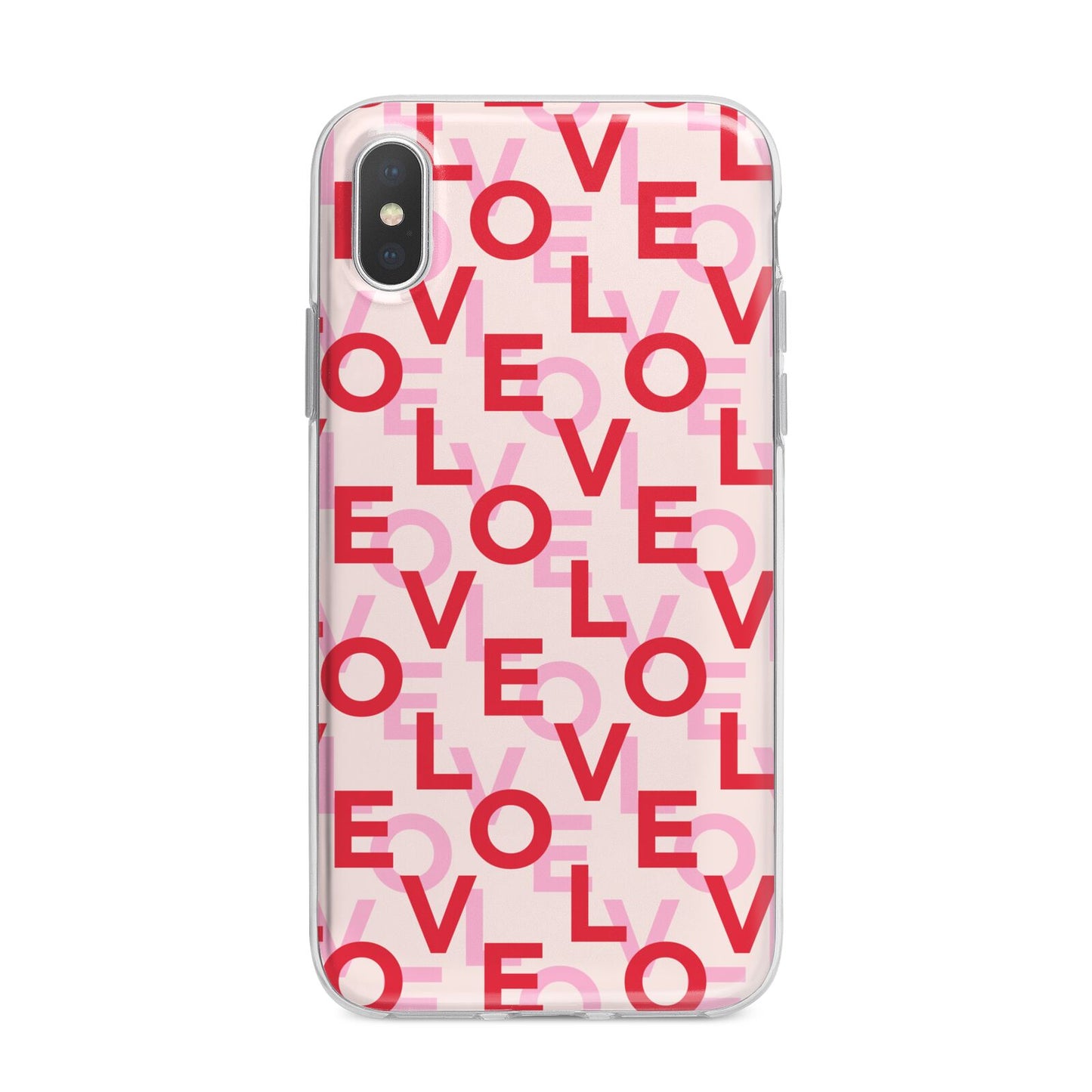 Love Valentine iPhone X Bumper Case on Silver iPhone Alternative Image 1