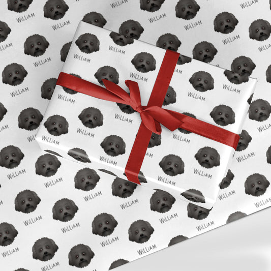 Malti Poo Icon with Name Custom Wrapping Paper