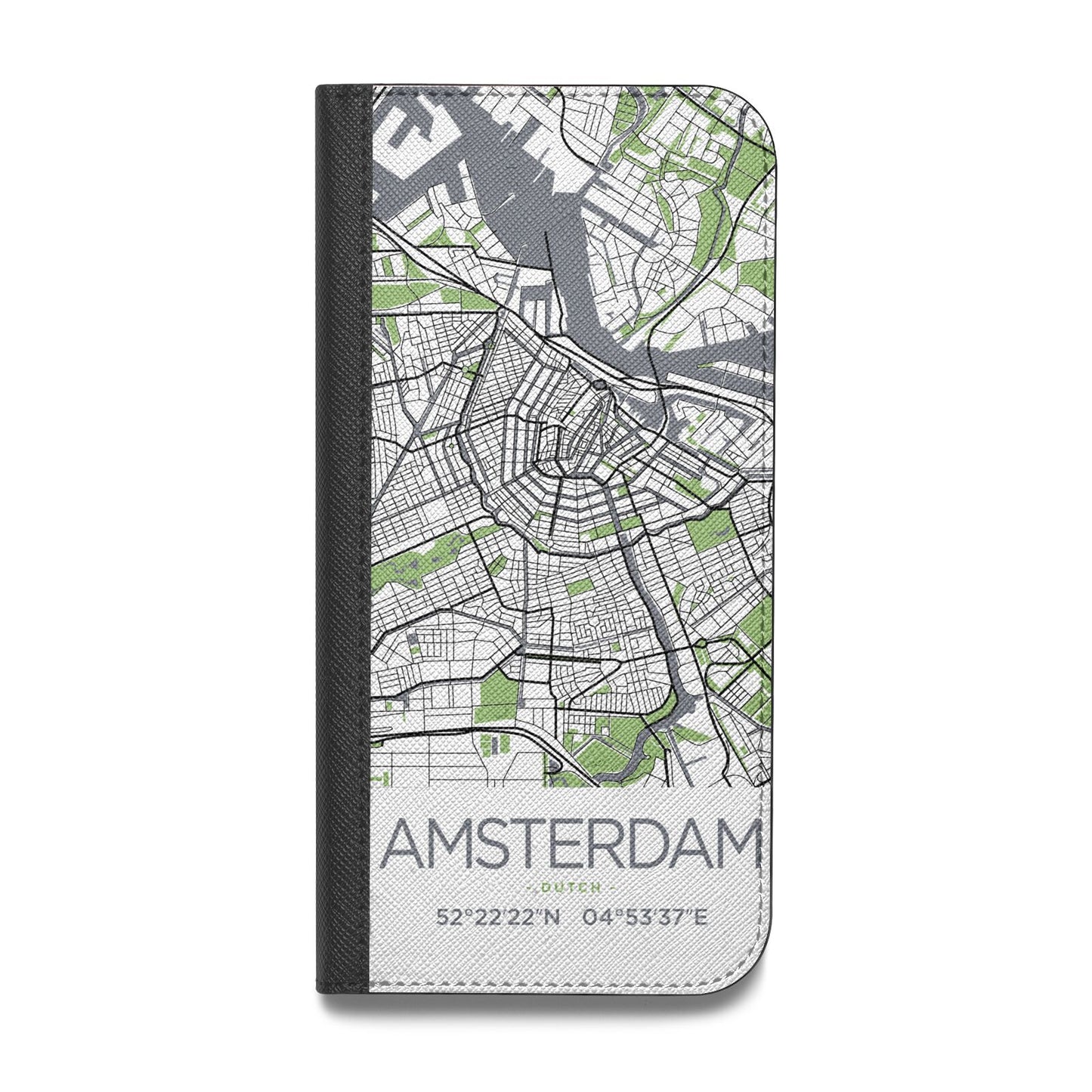 Map of Amsterdam Vegan Leather Flip Samsung Case