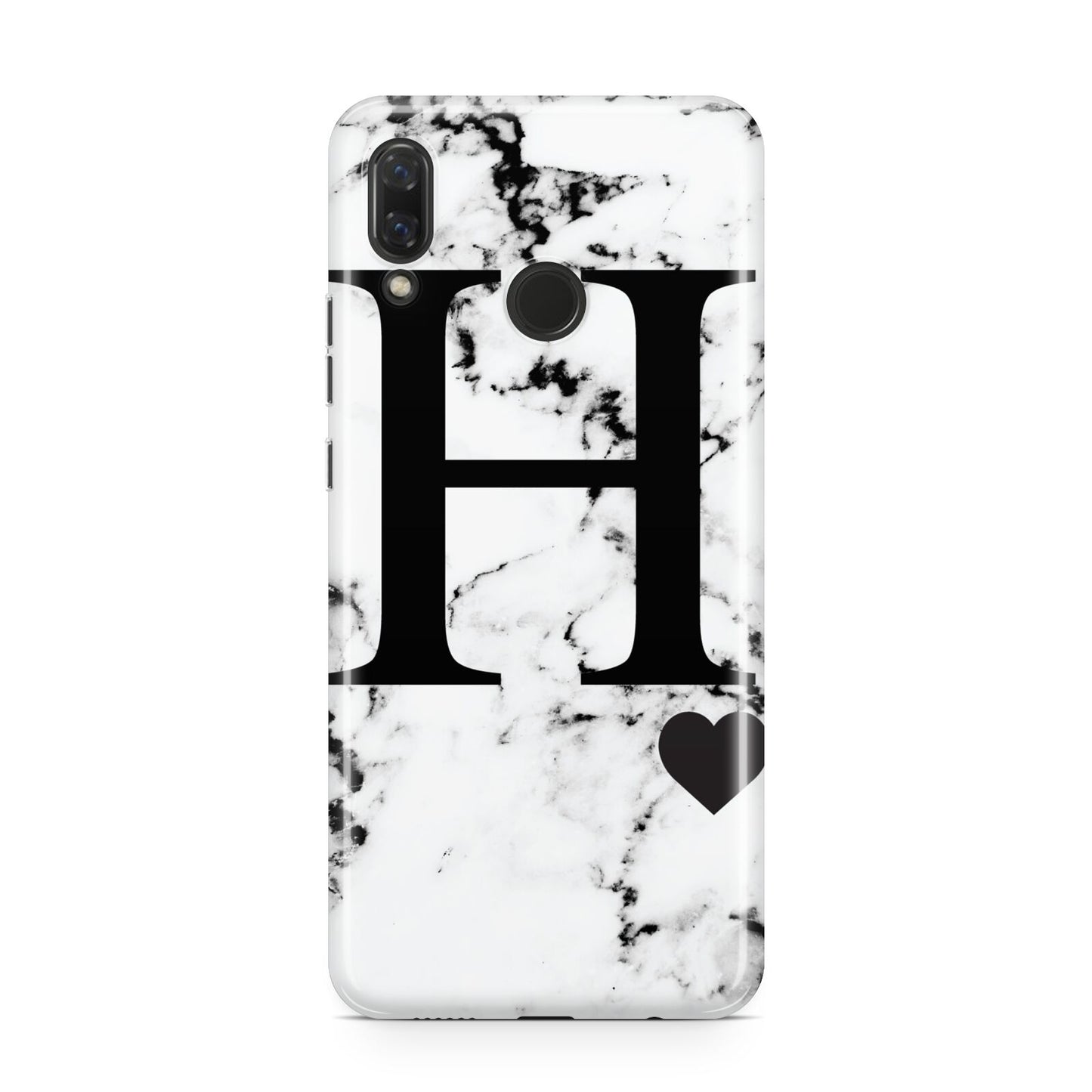 Marble Big Initial Personalised Huawei Nova 3 Phone Case