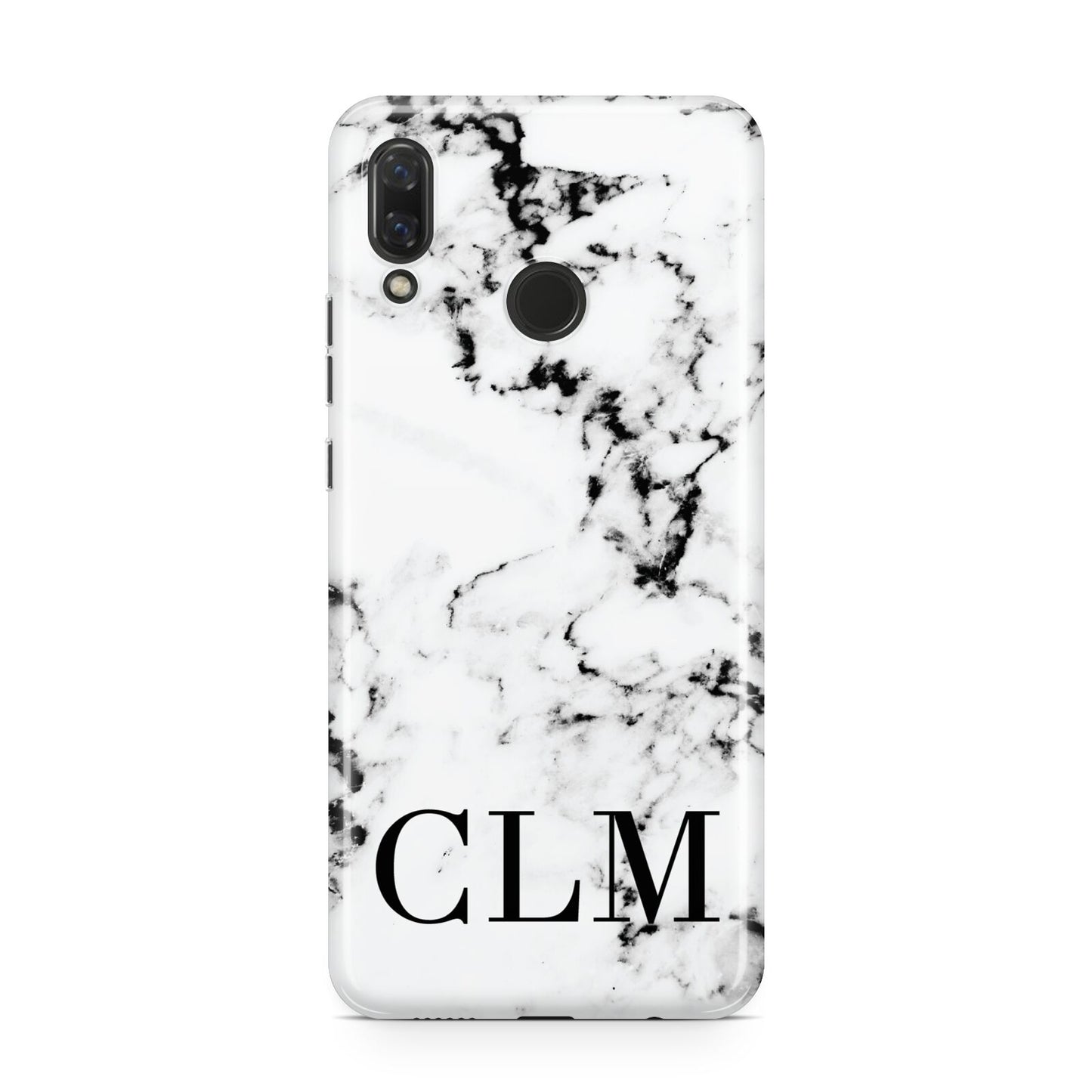 Marble Black Initials Personalised Huawei Nova 3 Phone Case