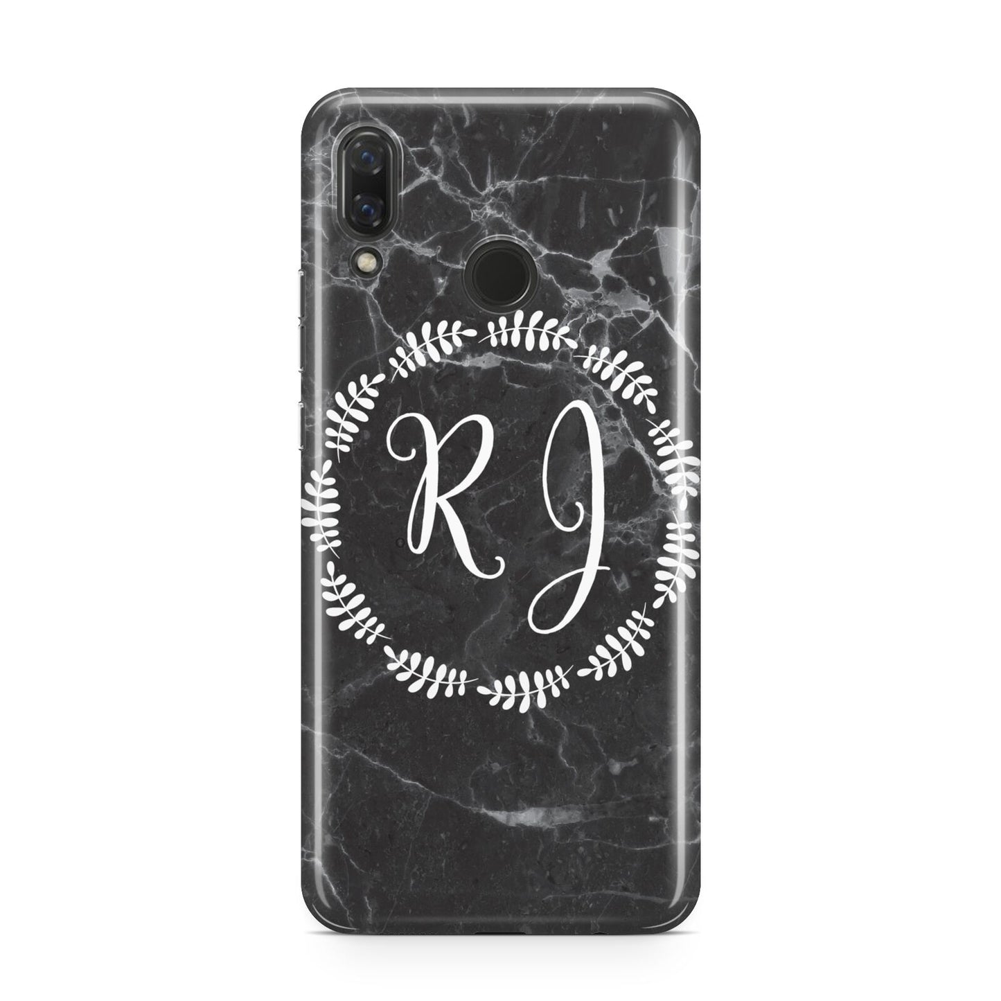 Marble Personalised Initials Huawei Nova 3 Phone Case