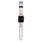 Marble Photo Strip Personalised Apple Watch Strap with Blue Hardware