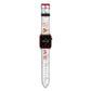 Marble Photo Strip Personalised Apple Watch Strap with Red Hardware