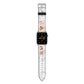 Marble Photo Strip Personalised Apple Watch Strap with Silver Hardware