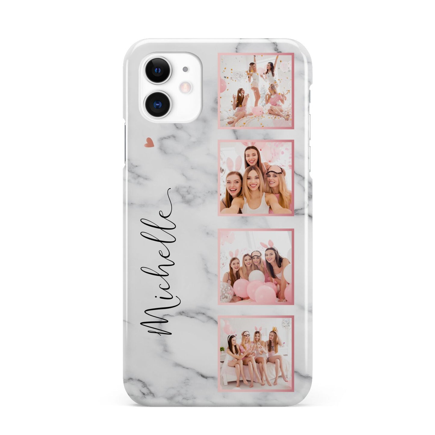 Marble Photo Strip Personalised iPhone 11 3D Snap Case