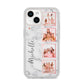 Marble Photo Strip Personalised iPhone 14 Clear Tough Case Starlight