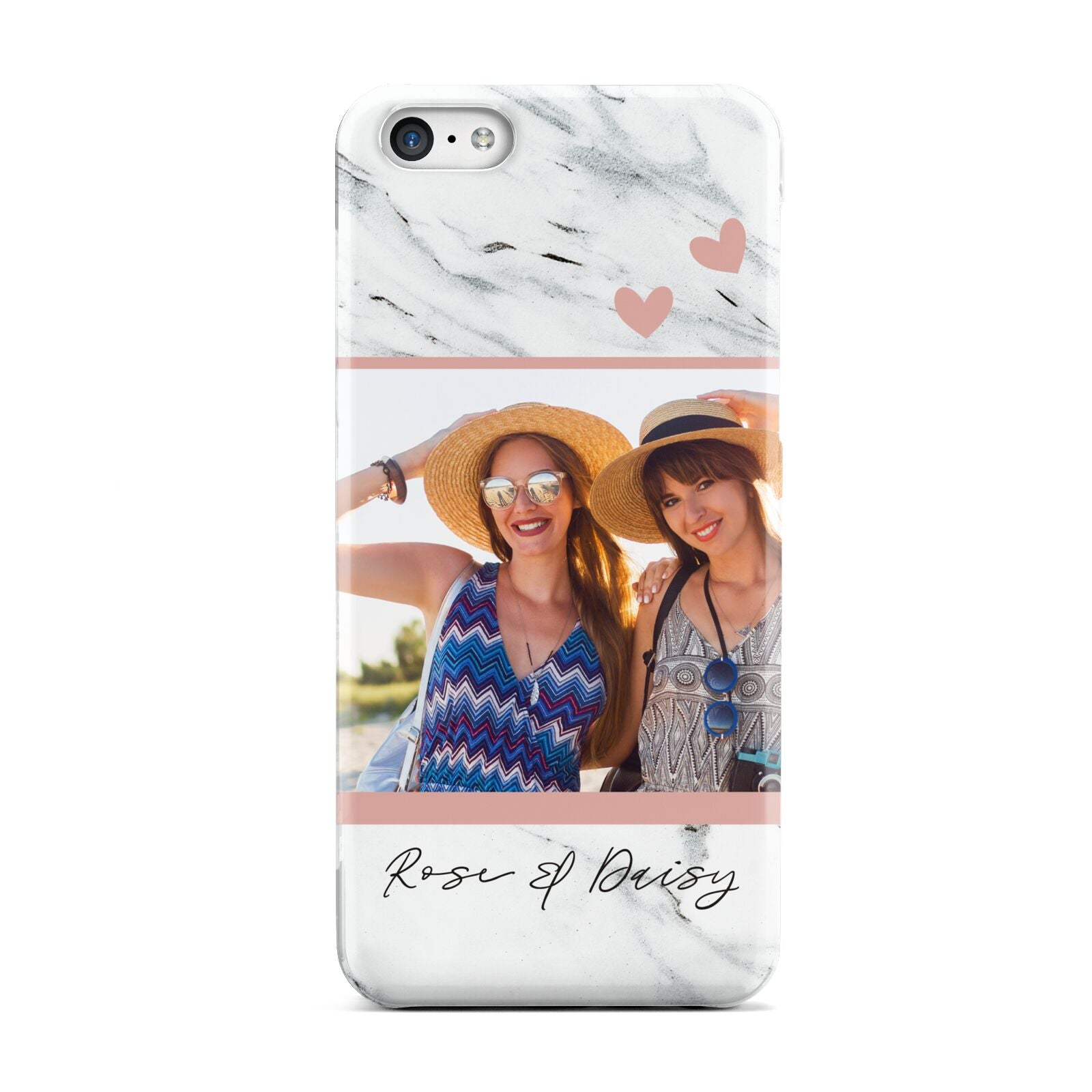 Marble Photo Upload with Text Apple iPhone 5c Case