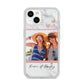 Marble Photo Upload with Text iPhone 14 Clear Tough Case Starlight
