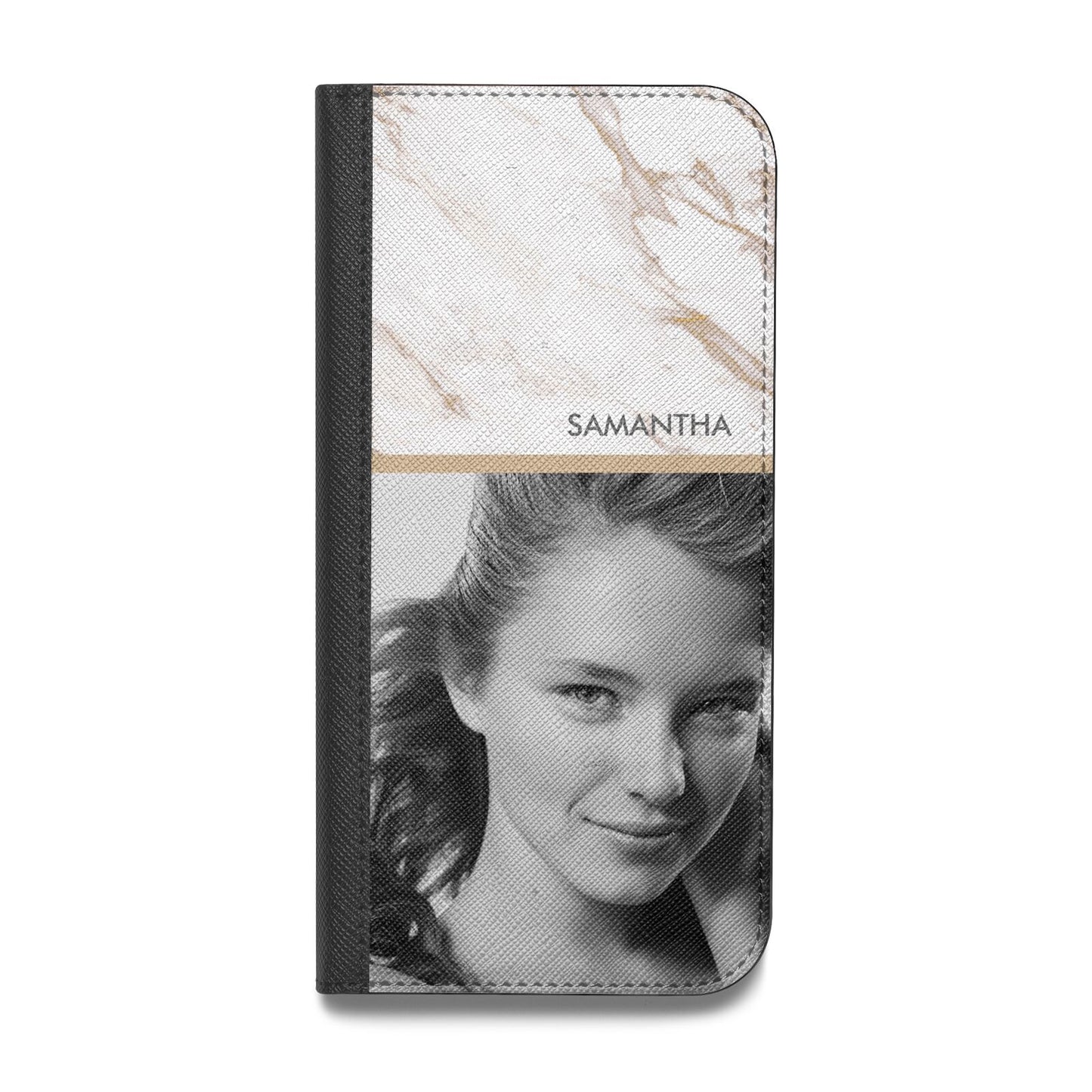 Marble Photo Vegan Leather Flip Samsung Case