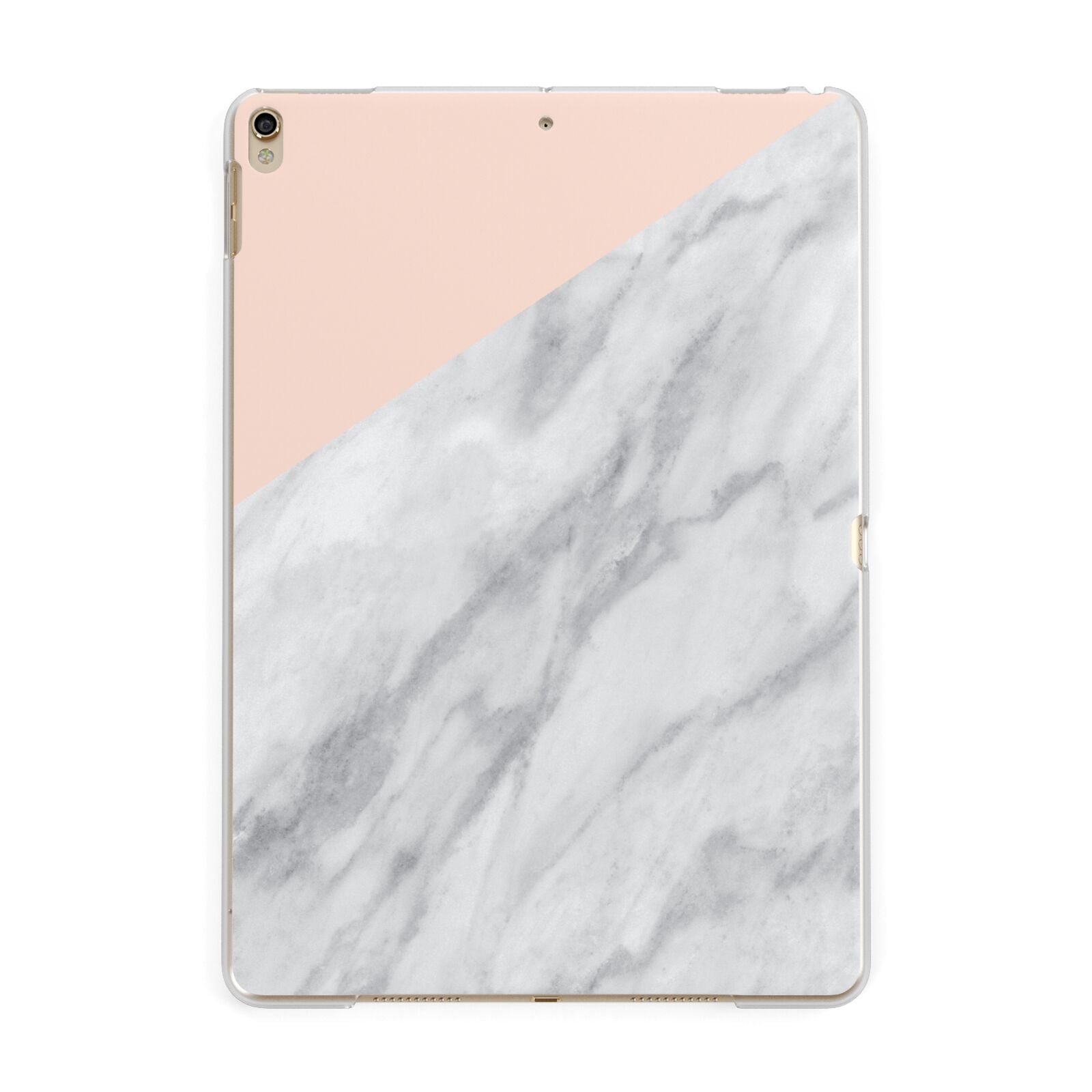 Marble Pink White Grey Apple iPad Case Dyefor