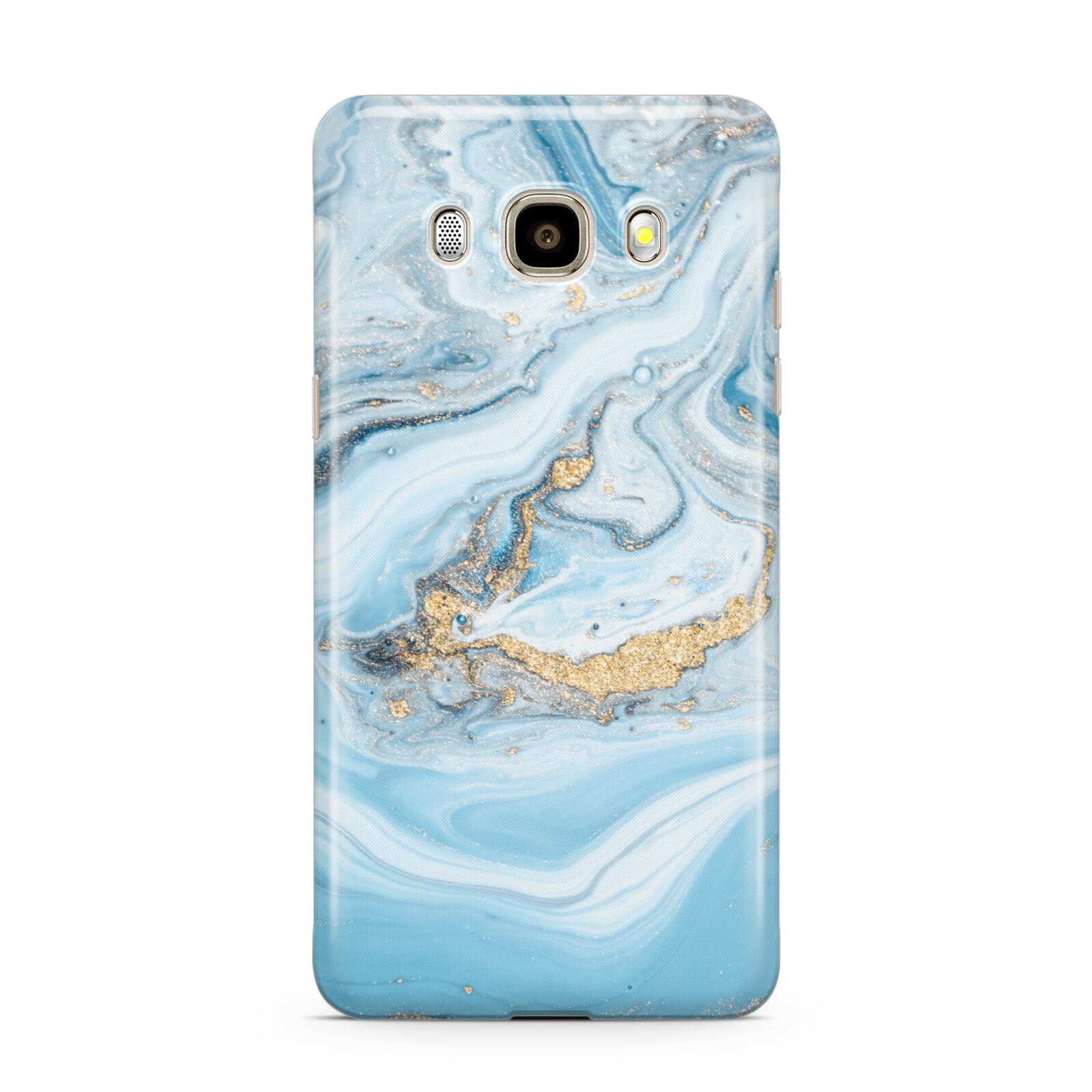 Marble Samsung Galaxy J7 2016 Case on gold phone
