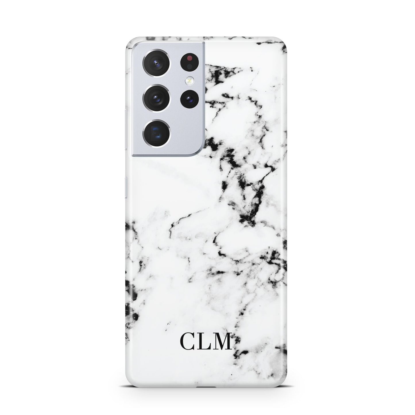 Marble Small Initials Personalised Samsung S21 Ultra Case