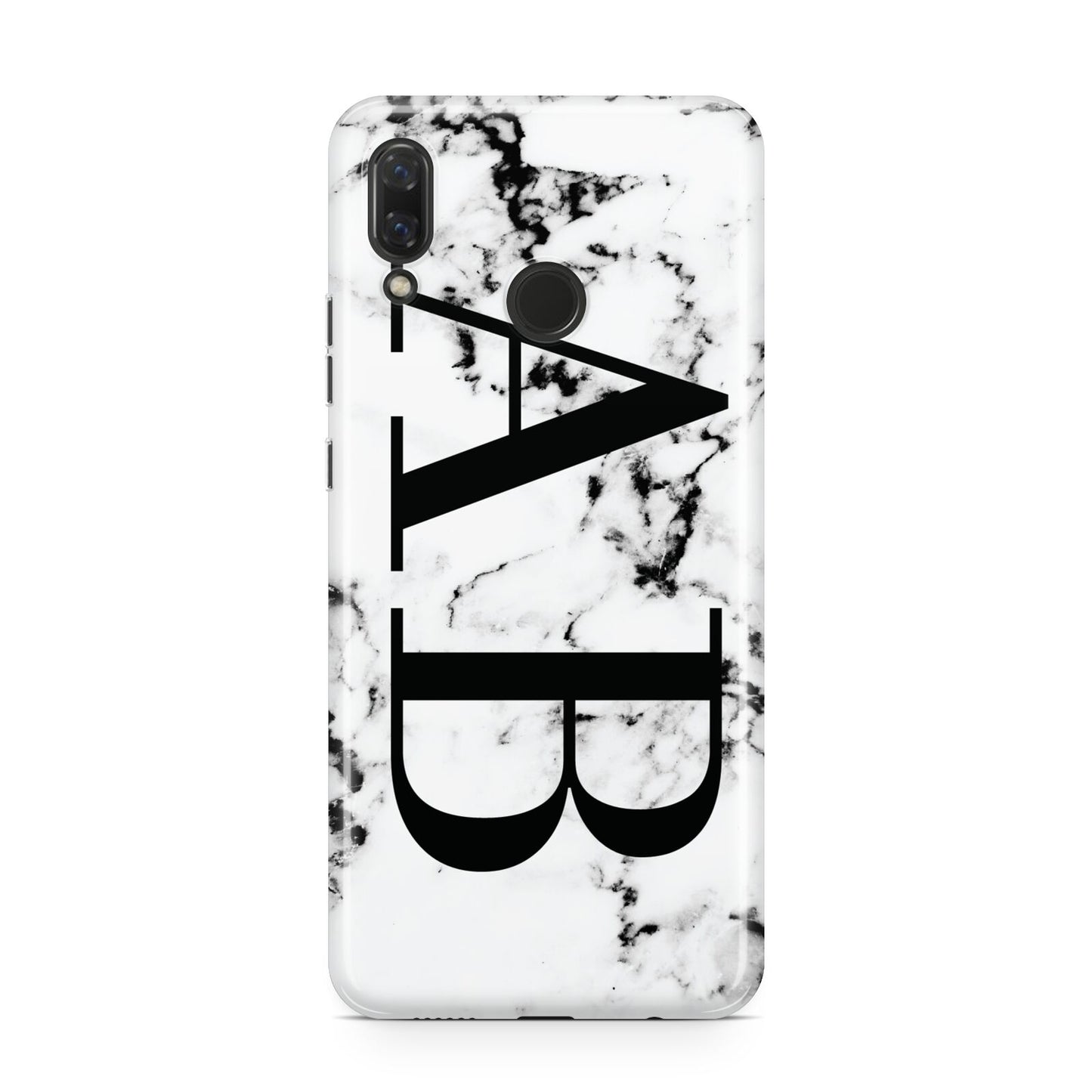 Marble Vertical Initials Personalised Huawei Nova 3 Phone Case