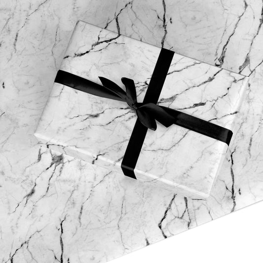 Marble White Custom Wrapping Paper