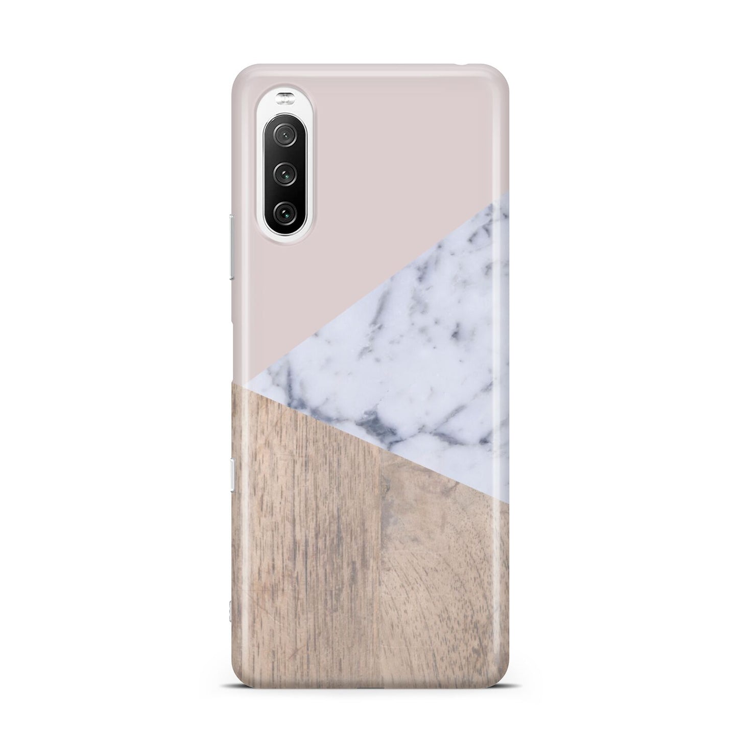 Marble Wood Geometric 7 Sony Xperia 10 III Case