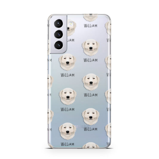 Maremma Sheepdog Icon with Name Samsung S21 Plus Phone Case
