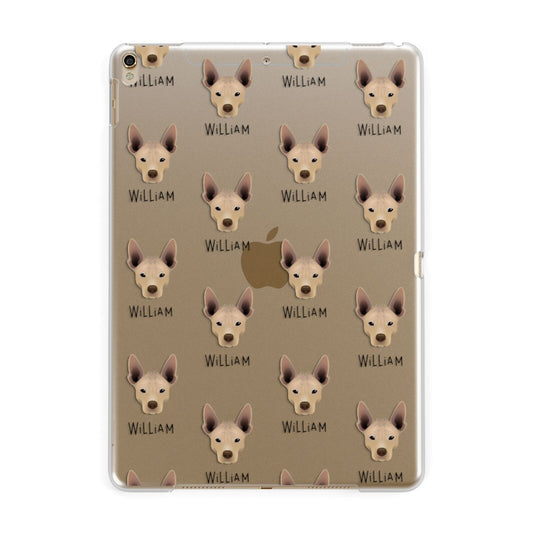 Mexican Hairless Icon with Name Apple iPad Gold Case