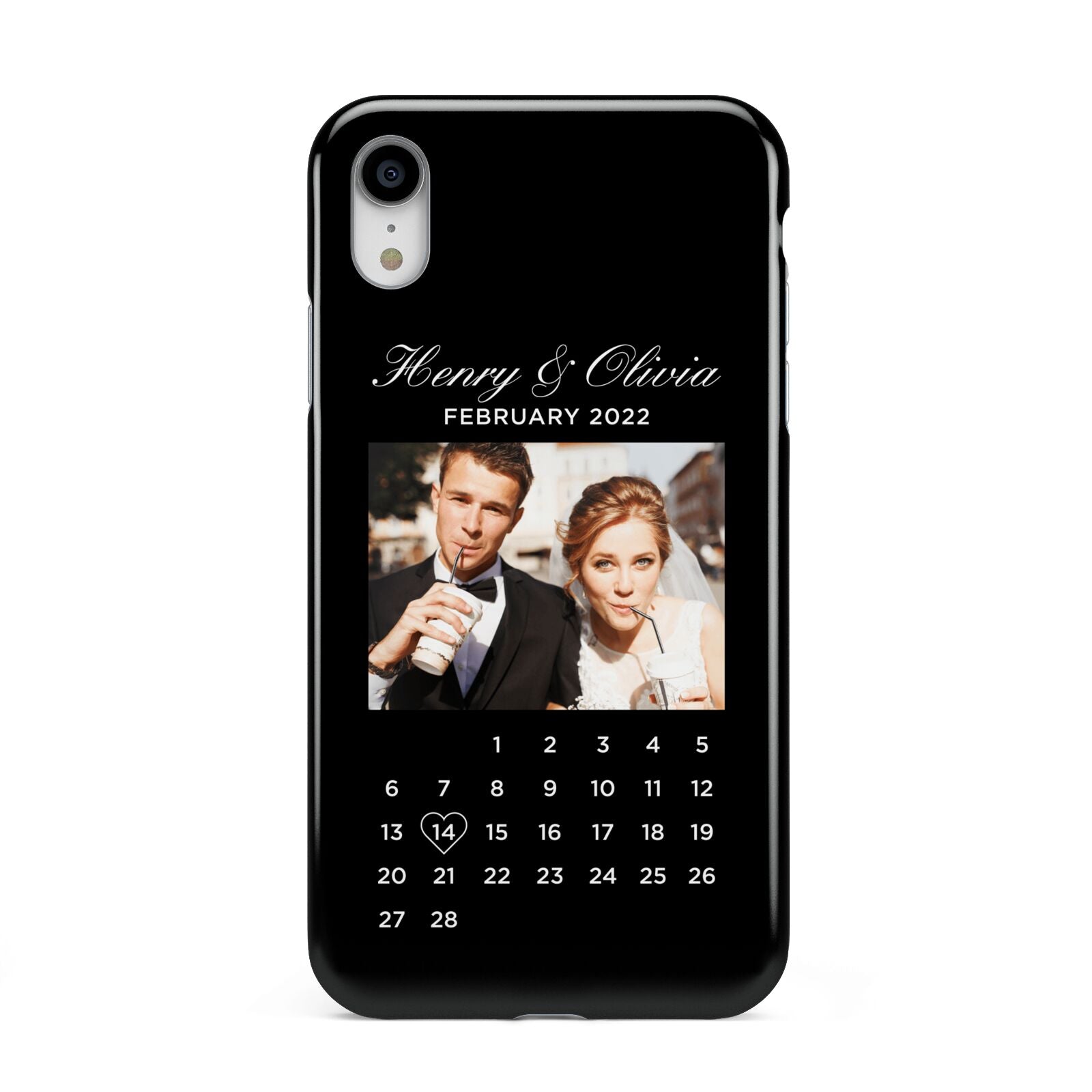 Milestone Date Personalised Photo Apple iPhone XR White 3D Tough Case
