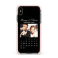 Milestone Date Personalised Photo Apple iPhone Xs Max Impact Case Pink Edge on Black Phone