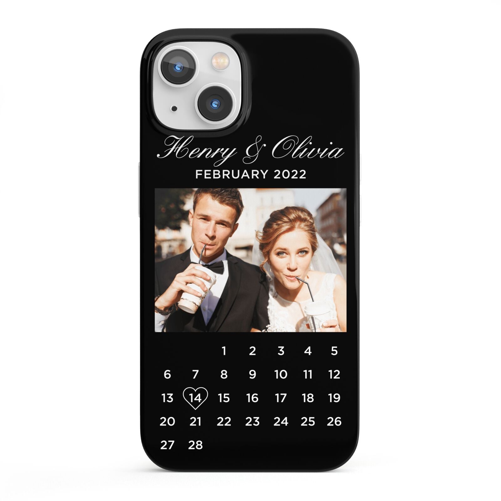 Milestone Date Personalised Photo iPhone 13 Full Wrap 3D Snap Case