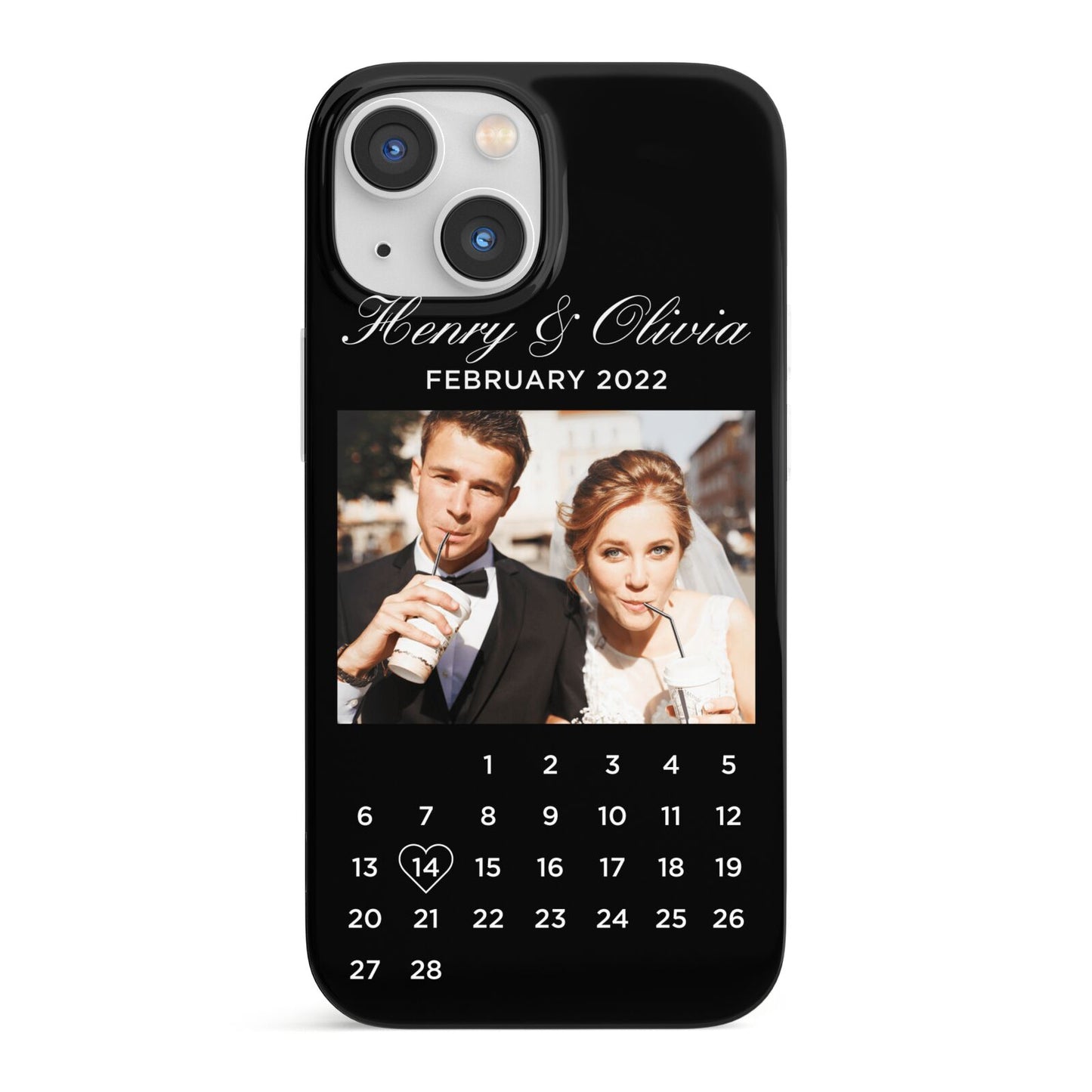 Milestone Date Personalised Photo iPhone 13 Mini Full Wrap 3D Snap Case