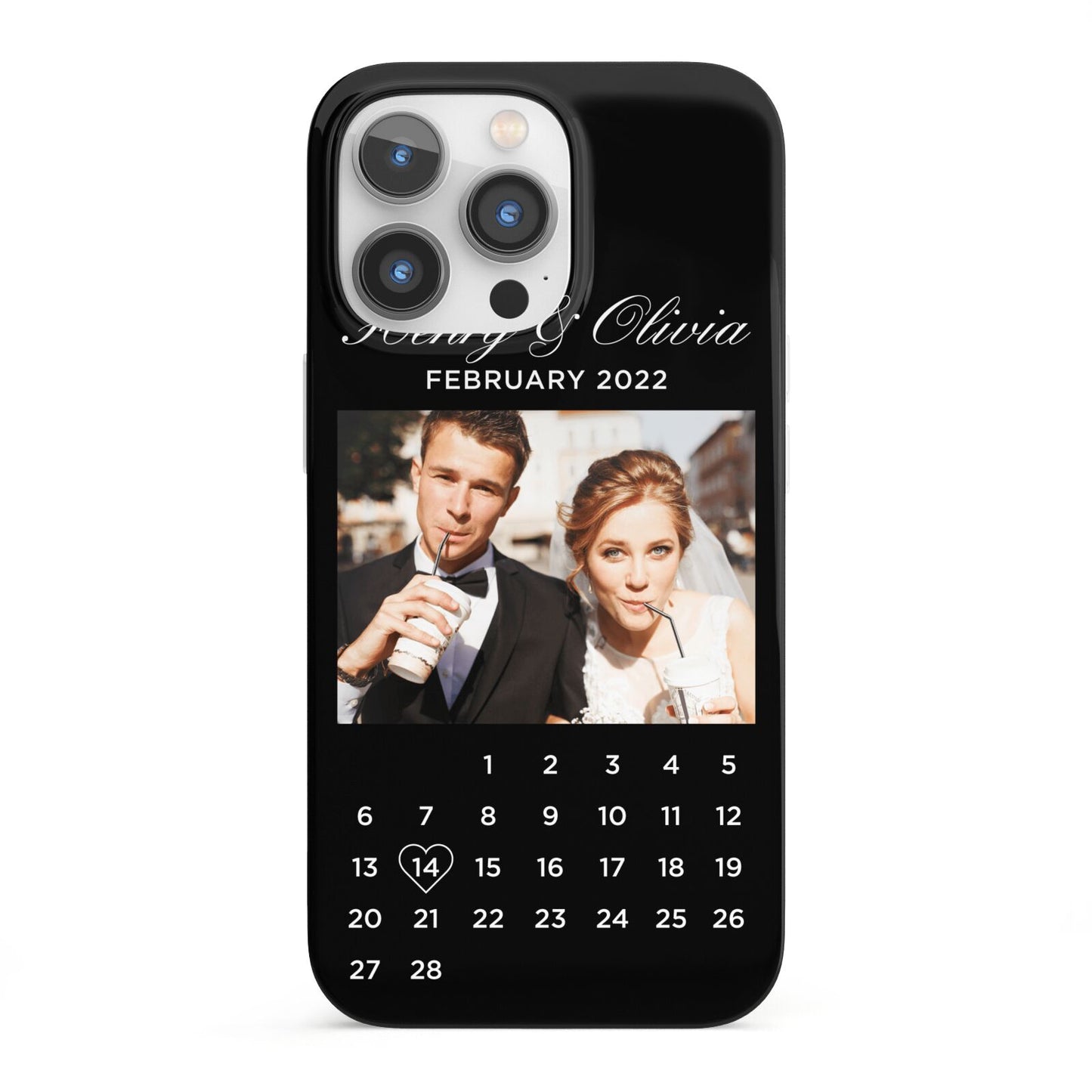 Milestone Date Personalised Photo iPhone 13 Pro Full Wrap 3D Snap Case