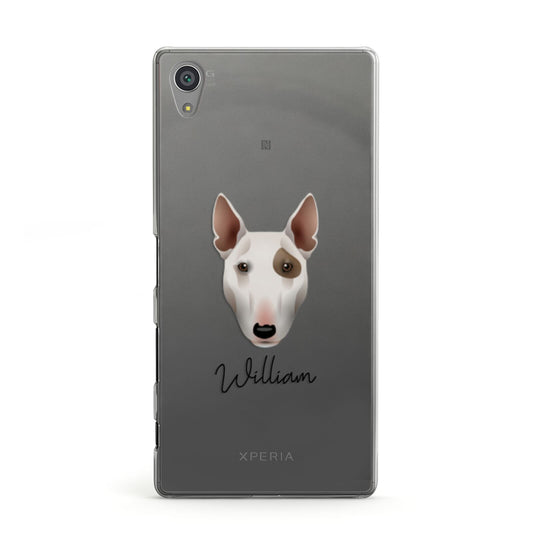 Miniature Bull Terrier Personalised Sony Xperia Case