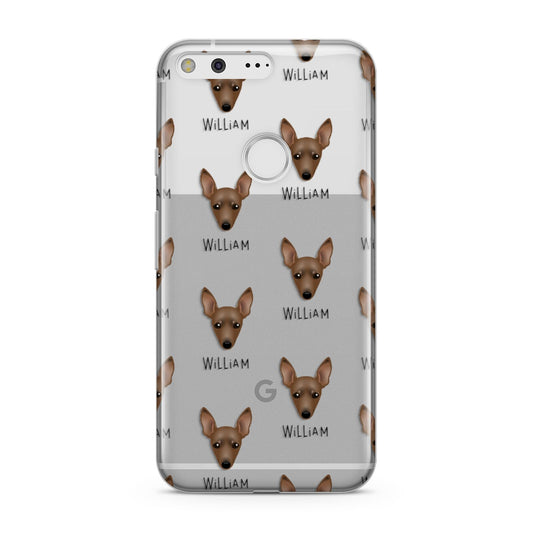 Miniature Pinscher Icon with Name Google Pixel Case