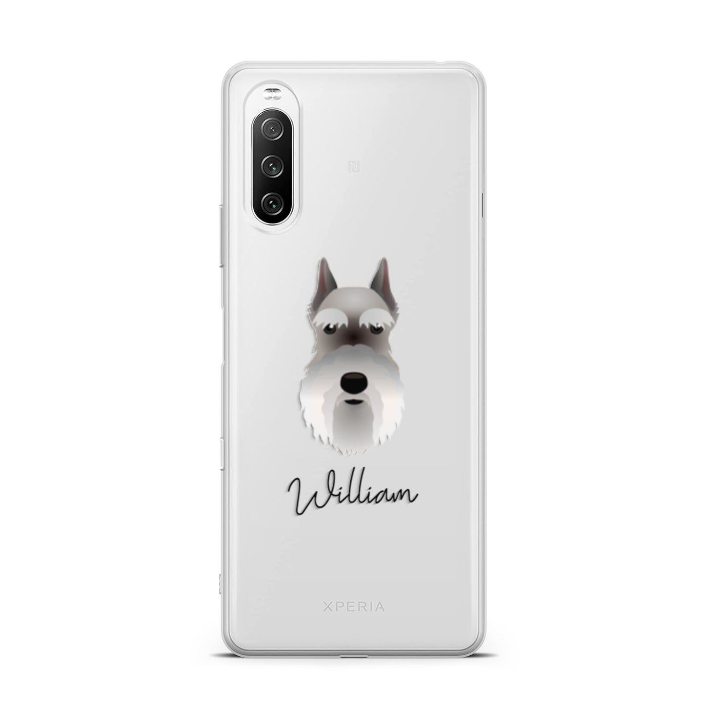 Miniature Schnauzer Personalised Sony Xperia 10 III Case